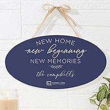 Personalized Logo Oval Wood Sign  - 46707