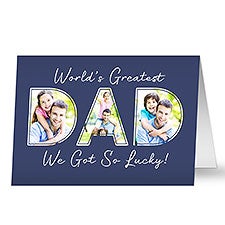 Memories with Dad Personalized Photo Greeting Card - 46721