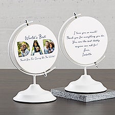 Memories With Dad Personalized Photo Wooden Decorative Globe - 46727