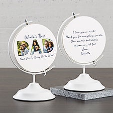 Memories With Dad Personalized Photo Wooden Decorative Globe  - 46727