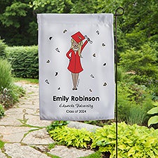 Graduation Girl philoSophies® Personalized Garden Flag - 46750
