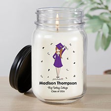 Graduation Girl philoSophies Farmhouse Candle Jar  - 46752