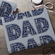 Dad Repeating Name Personalized Wrapping Paper  - 46753