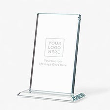 Personalized Logo Slanted Glass Recognition Award  - 46754