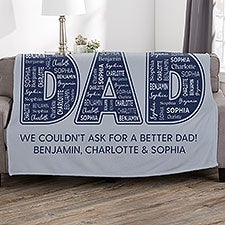 Dad Repeating Name Personalized Blanket - 46758