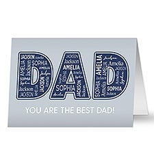 Dad Repeating Name Personalized Greeting Card - 46761