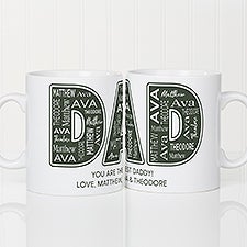 Dad Repeating Name Personalized 30oz. Oversized Coffee Mug  - 46769