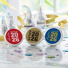 Collegiate Year Personalized Graduation Party Candy Stickers  - 46791