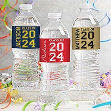 Collegiate Year Personalized Graduation Water Bottle Labels - 46793