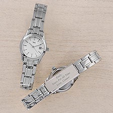 Womens Engraved Silver Watch - TFX By Bulova - 46798