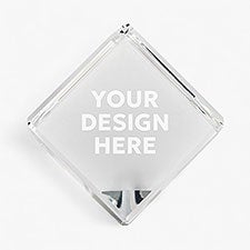 Personalized Logo Crystal Cube Paperweight  - 46810
