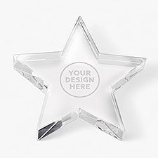 Personalized Logo Crystal Star Paperweight  Keepsake  - 46819