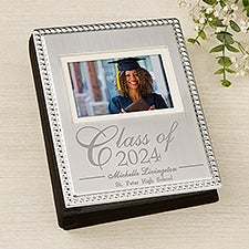 Engraved Silver Beaded Mini Photo Album - Graduation Class Of - 46831