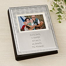 Write Your Own Engraved Silver Beaded Mini Photo Album  - 46832