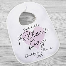 Our First Fathers Day Personalized Baby Bibs  - 46838