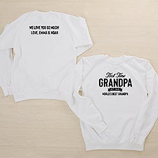 First Time Grandpa Personalized 2-Sided Adult Sweatshirt - 46841