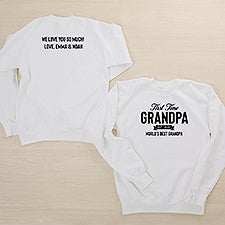 First Time Grandpa Personalized 2-Sided Adult Sweatshirt  - 46841