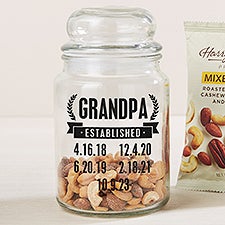 Date Established Personalized Glass Treat Jar - 46843