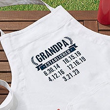 Date Established Personalized Apron & Potholder - 46844