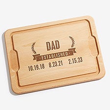 Date Established Personalized Hardwood Cutting Board  - 46845