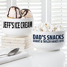 His Snacks Personalized 14 oz. Ceramic Bowl - 46848