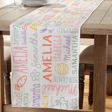 Easter Repeating Name Personalized Table Runner  - 46851