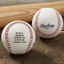 Dads Home Run Personalized Rawlings Baseball  - 46859