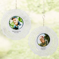 Double Photo Memorial Personalized Wind Spinner  - 46876