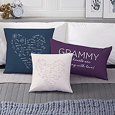 Blooming Heart Personalized Throw Pillow - 46893