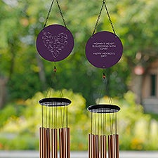 Personalized Wind Chimes - Blooming Heart  - 46896
