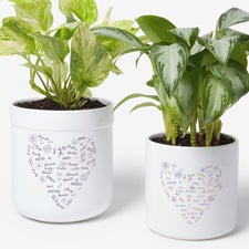 Blooming Heart Personalized Outdoor Flower Pot  - 46897