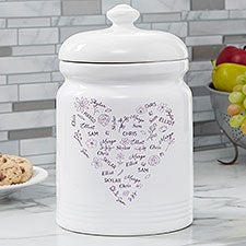 Blooming Heart Personalized Cookie Jar - 46902