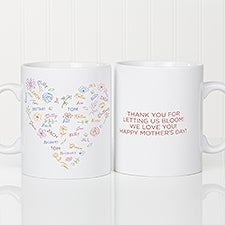 Blooming Heart Personalized 30 oz. Oversized Coffee Mug - 46904