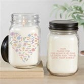 Blooming Heart Personalized Candle Jar  - 46910