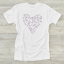 Blooming Heart Personalized Ladies Shirts - 46911