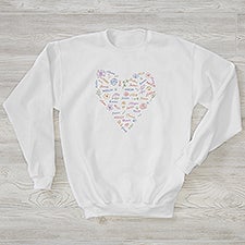 Blooming Heart Personalized Ladies Sweatshirt  - 46914