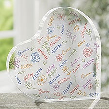 Blooming Heart Personalized Colored Heart Keepsake - 46918