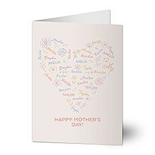 Blooming Heart Personalized Oversized Greeting Card - 46922
