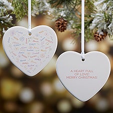 Blooming Heart Personalized Heart Ornament - 46923
