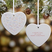 Blooming Heart Personalized Heart Ornament  - 46923