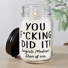 You Did It Personalized Candle Jar - 46926