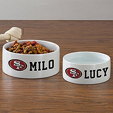 NFL San Francisco 49ers Personalized Dog Bowls - 46933