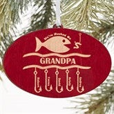 Fishing Personalized Christmas Ornament - Hooked On You Design - 4694