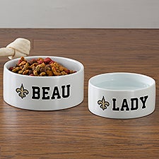 NFL New Orleans Saints Personalized Dog Bowls - 46943