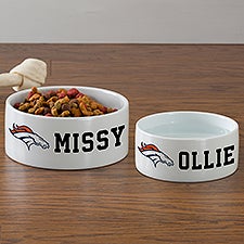 NFL Denver Broncos Personalized Dog Bowls - 46945