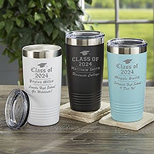 The Graduate Personalized 20 oz. Vacuum Insulated Stainless Steel Tumblers - 46956