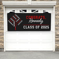 Repeating School Memories Personalized Graduation Banners - 46959