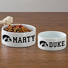 NCAA Iowa Hawkeyes Personalized Dog Bowls - 46984