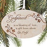 Personalized Blessings of Love Wood Christmas Ornaments - 4699