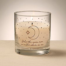 Under The Same Moon Personalized 8oz Glass Candle - 47000